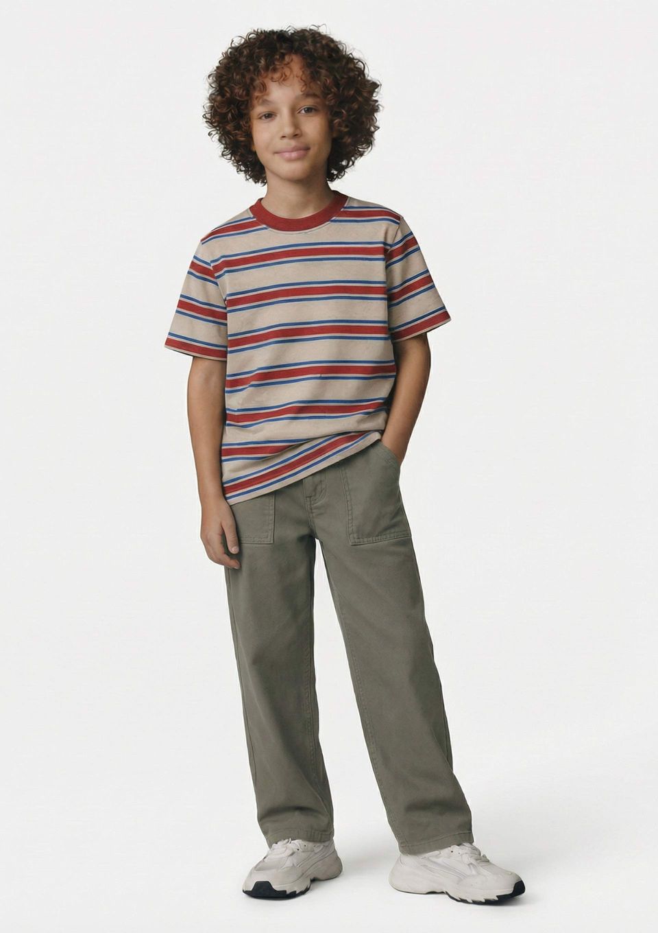 Calça Infantil Menino Reta em Sarja - Verde