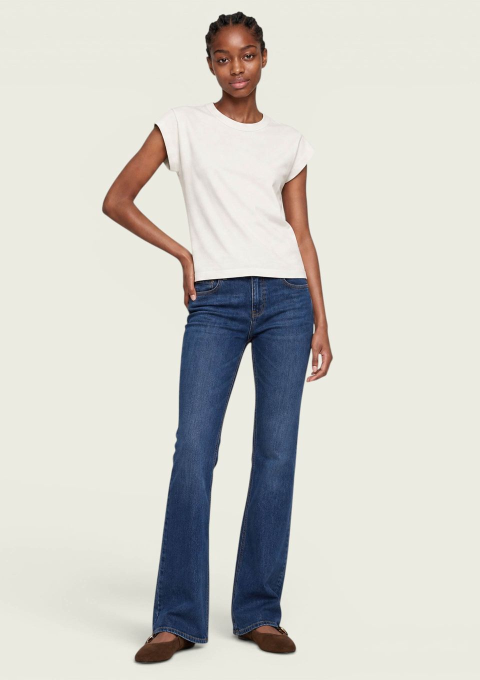 Calça Jeans Feminina Flare Petit Cintura Baixa - Azul