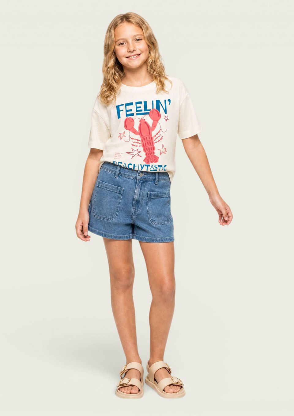 Shorts Jeans Infantil Menina Reto - Azul