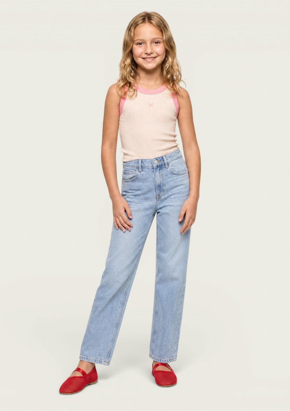 Calça Jeans Infantil Menina Skater Fit - Azul