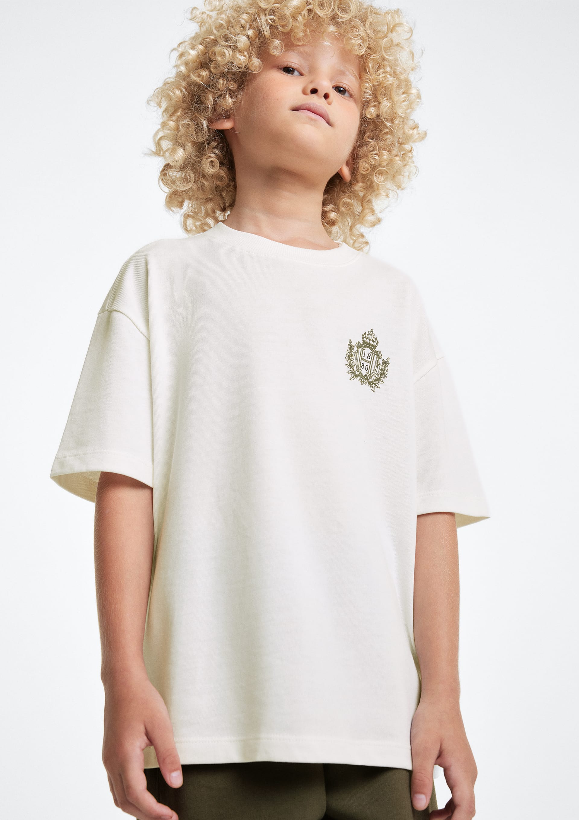 Camiseta Infantil Menino Manga Curta Com Estampa - Branco