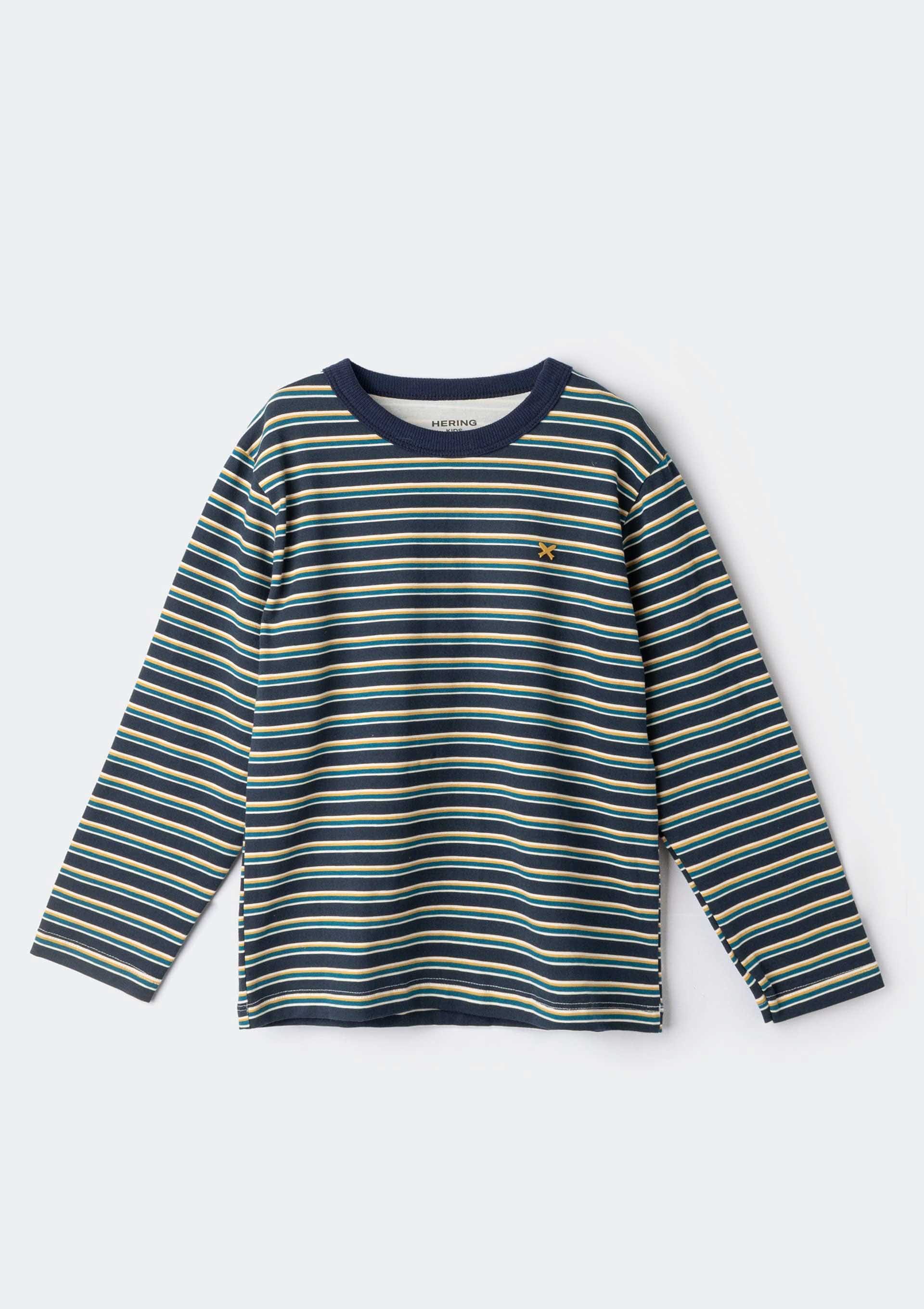 Camiseta Infantil Menino Manga Longa Estampada - Azul