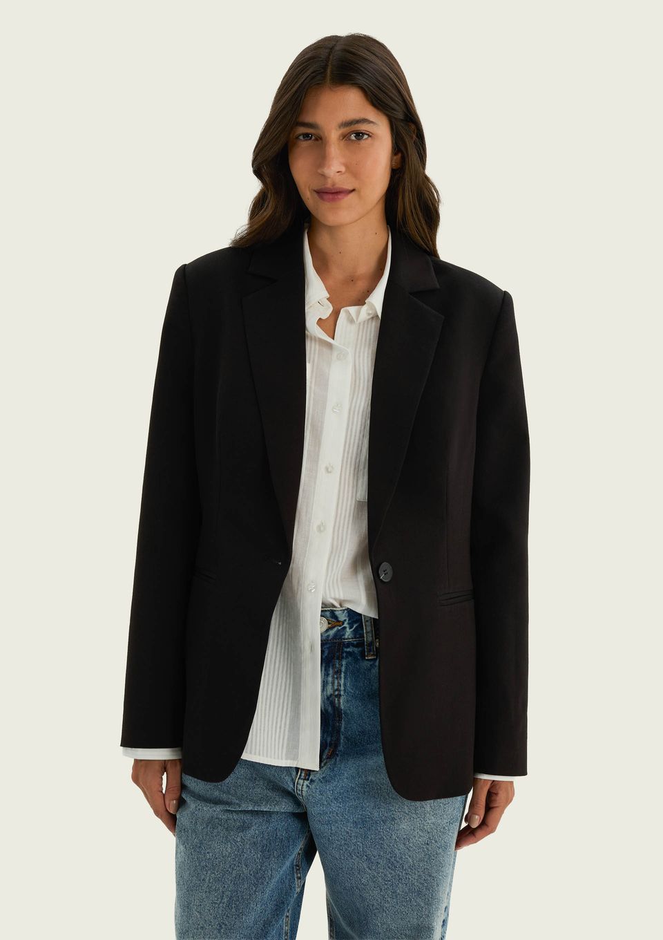 Blazer Feminino em Crepe - Preto