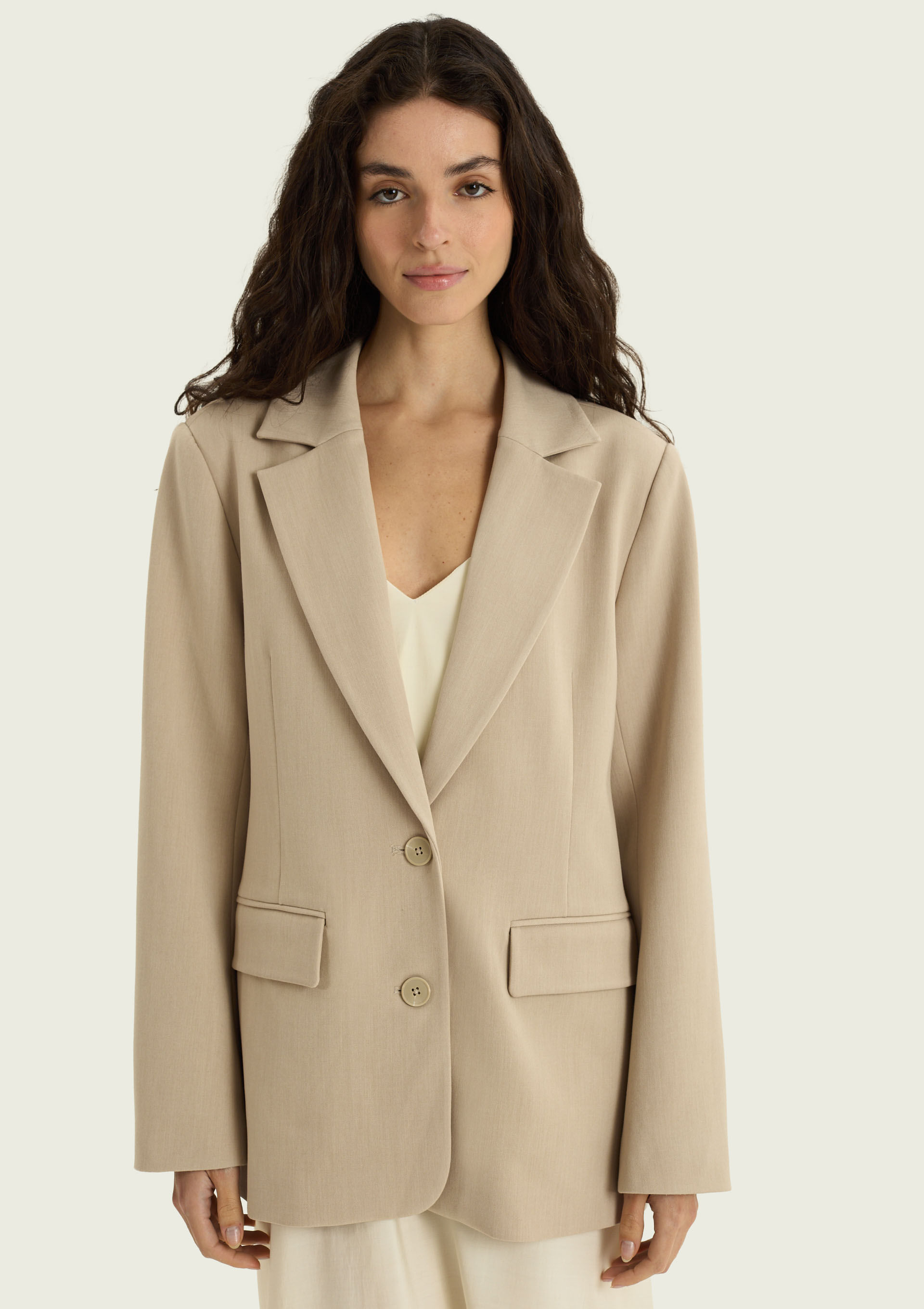 Blazer Feminino com Ombreira - Bege — Hering