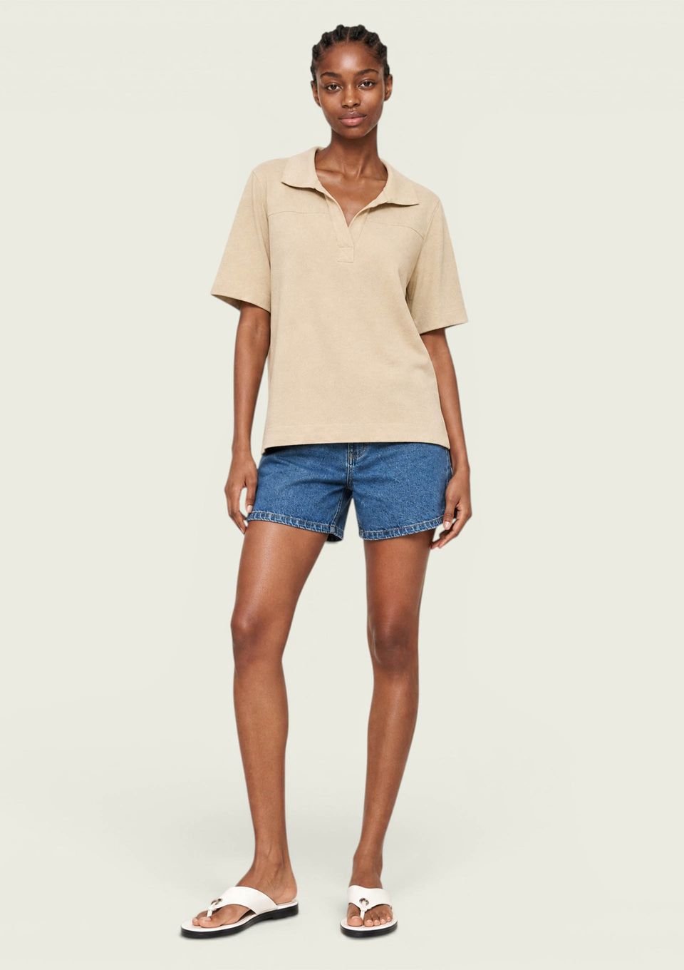 Shorts Jeans Feminino Mom Cintura Alta - Azul
