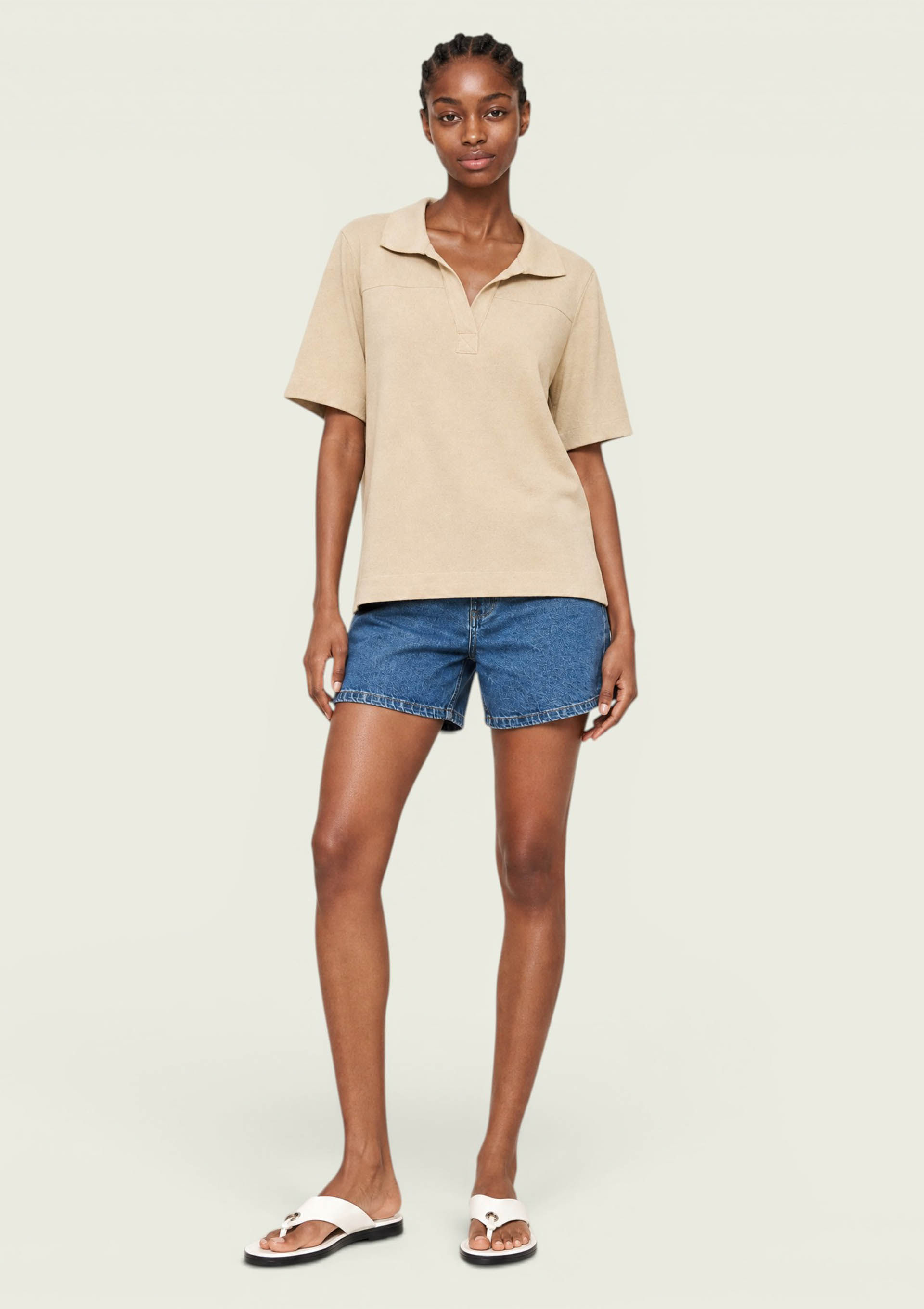 Shorts Jeans Feminino Mom Cintura Alta - Azul