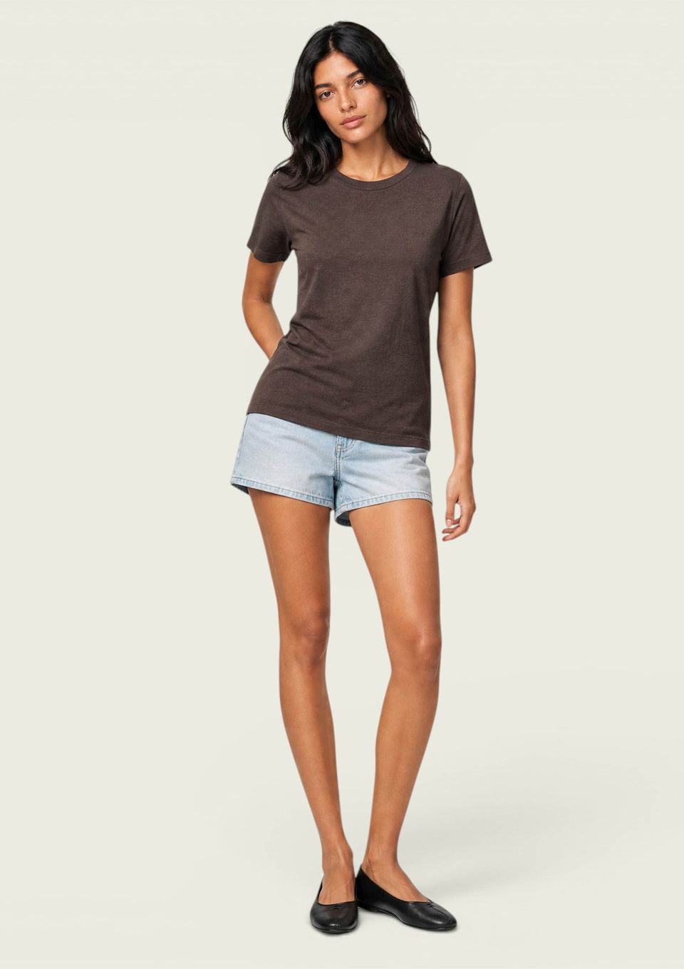 Shorts Jeans Feminino Reto Cintura Super Alta - Azul