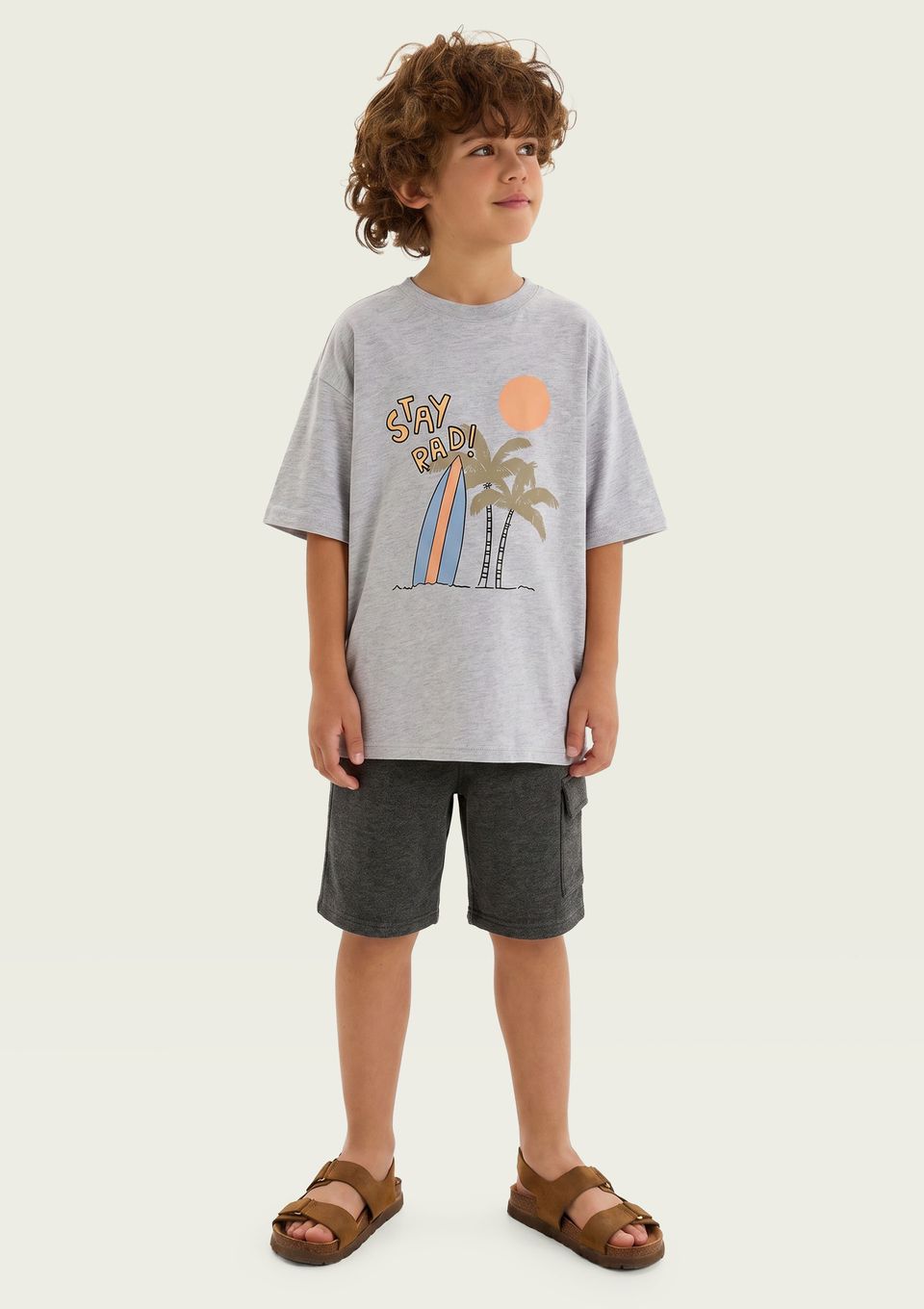 Conjunto Infantil Menino Estampado - Cinza