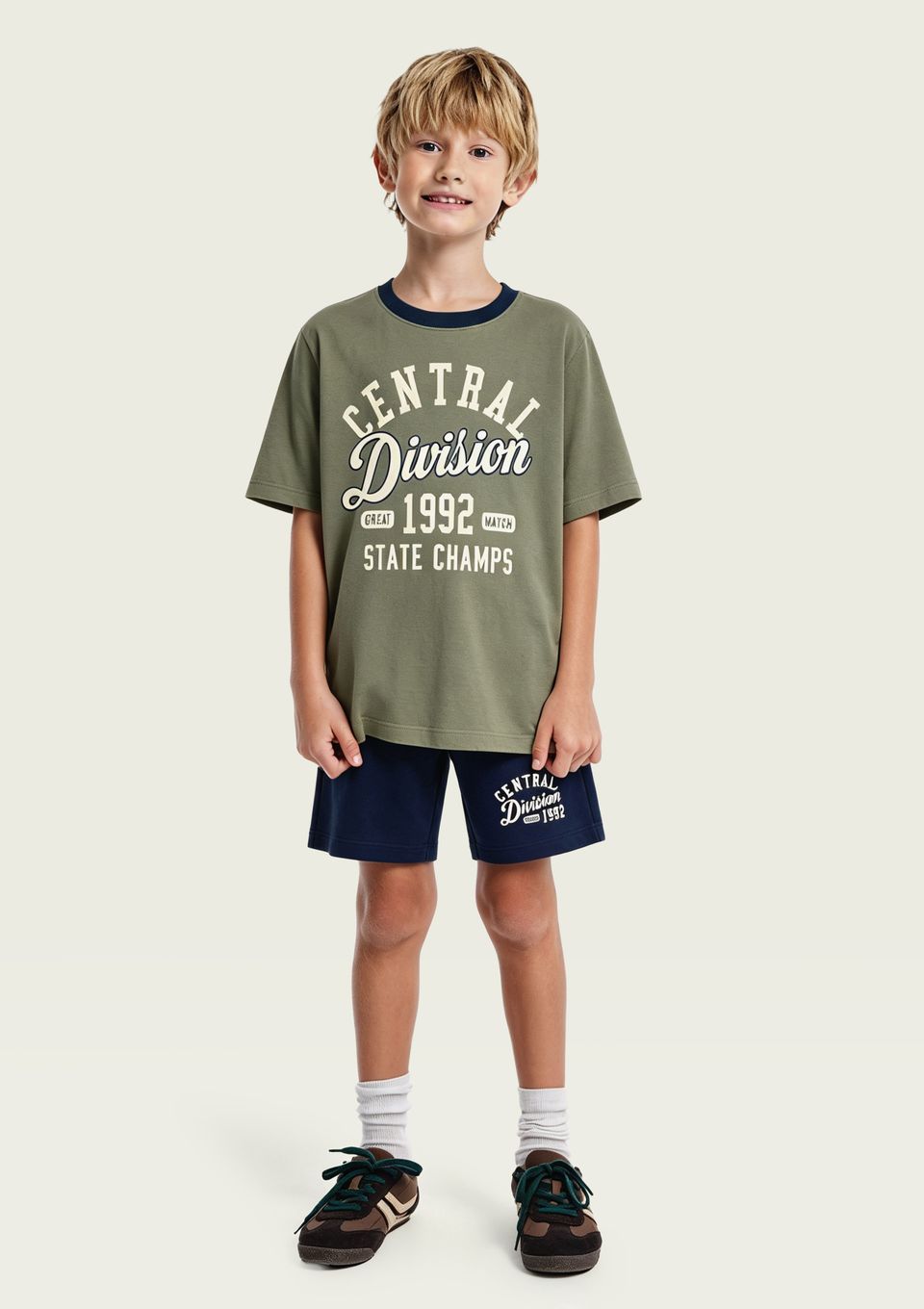 Conjunto Curto Infantil Menino com Estampa - Verde