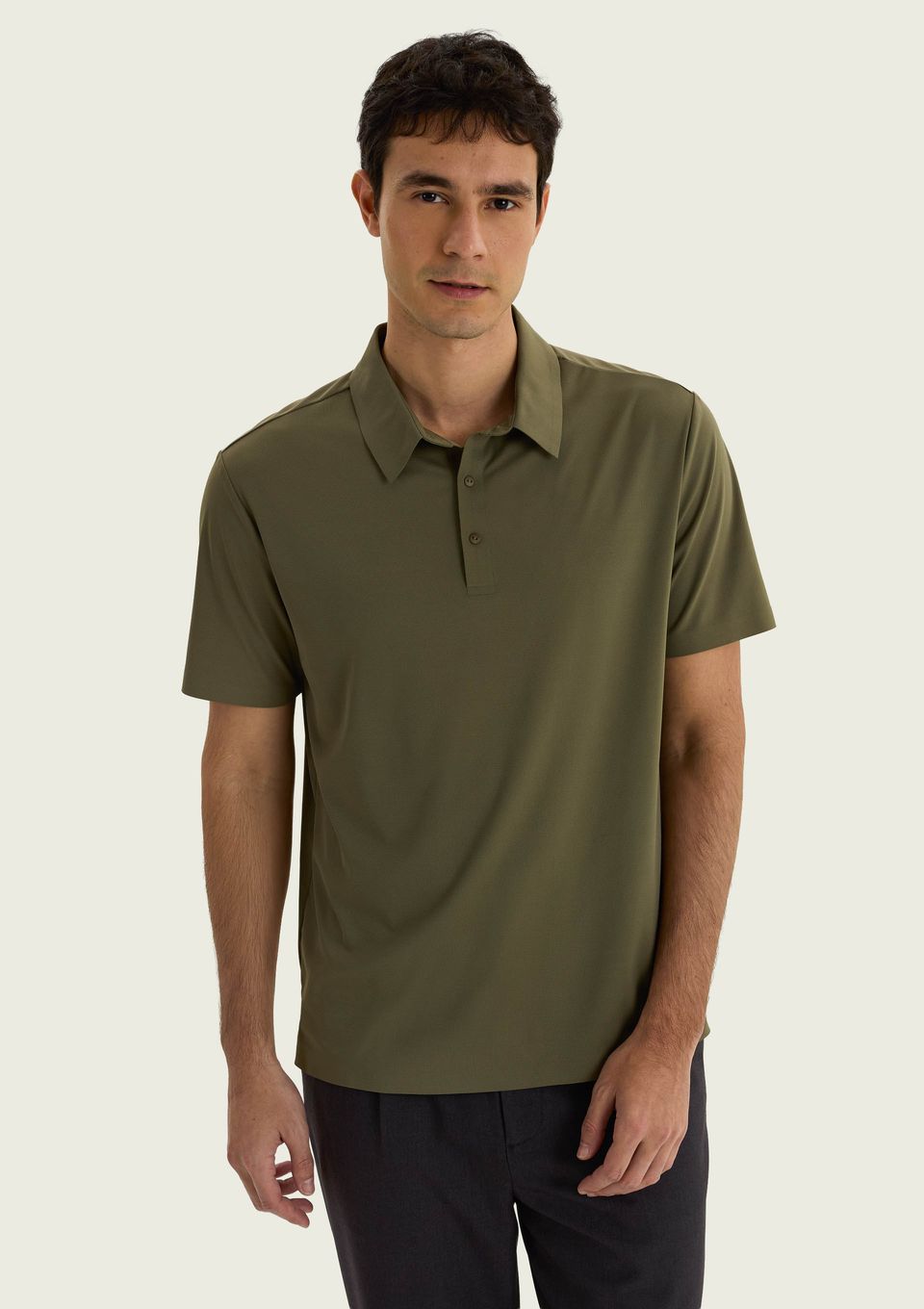 Camisa Polo Masculina em Malha Tech - Verde
