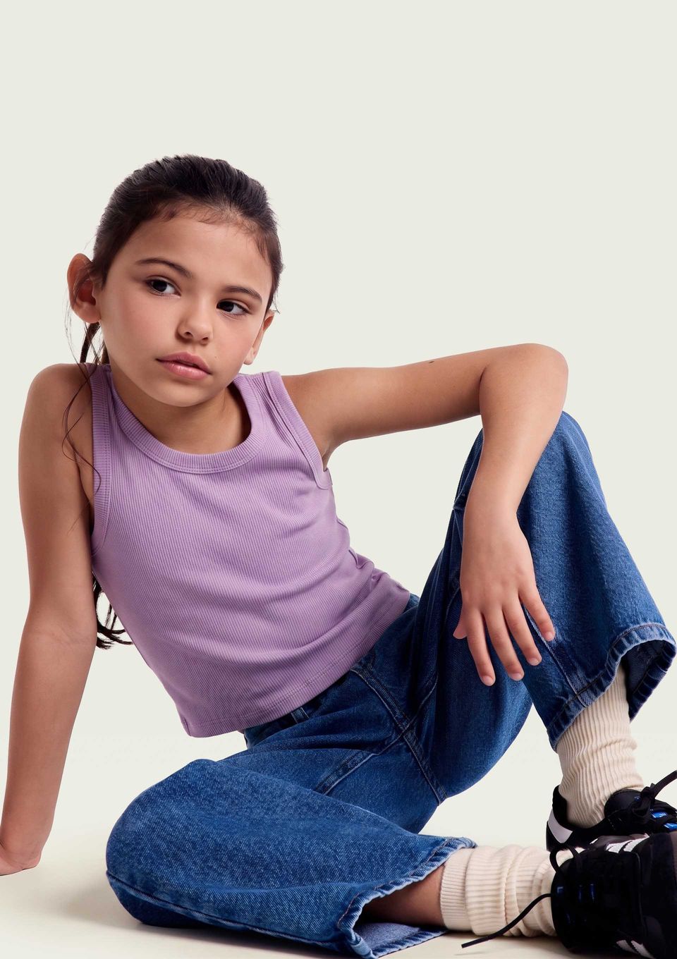 Regata Básica Infantil Menina em Ribana - Lilás