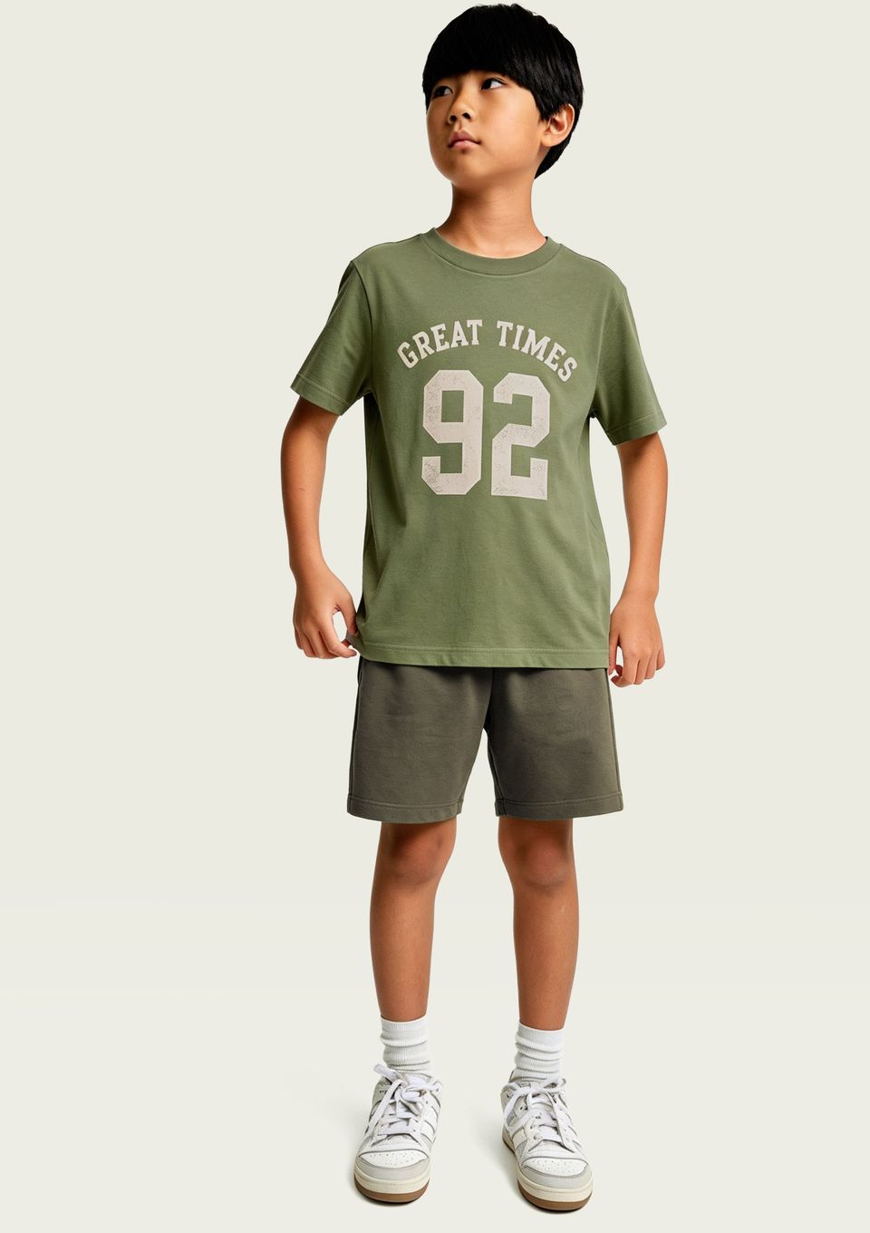 Conjunto Infantil Menino Curto com Estampa - Verde