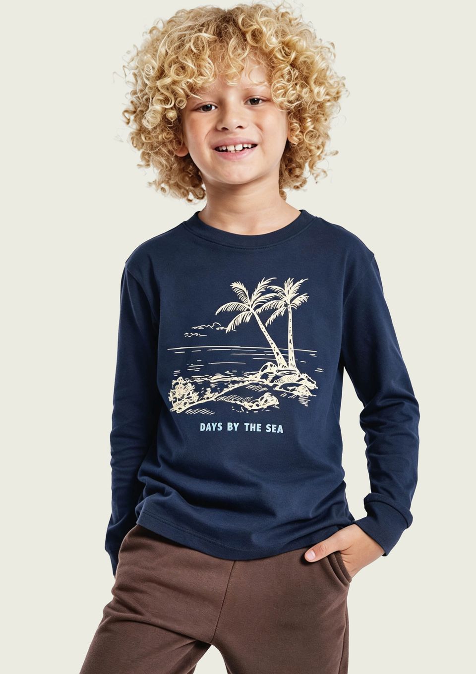Camiseta Infantil Menino Manga Longa com Estampa Hering Kids - Azul