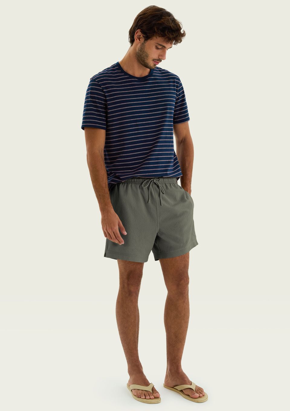 Shorts de Banho Masculino Texturizado - Verde