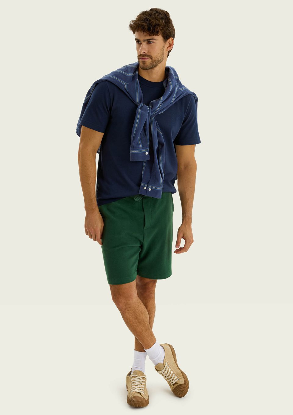 Camiseta Masculina em Malha Piquet Pima - Azul