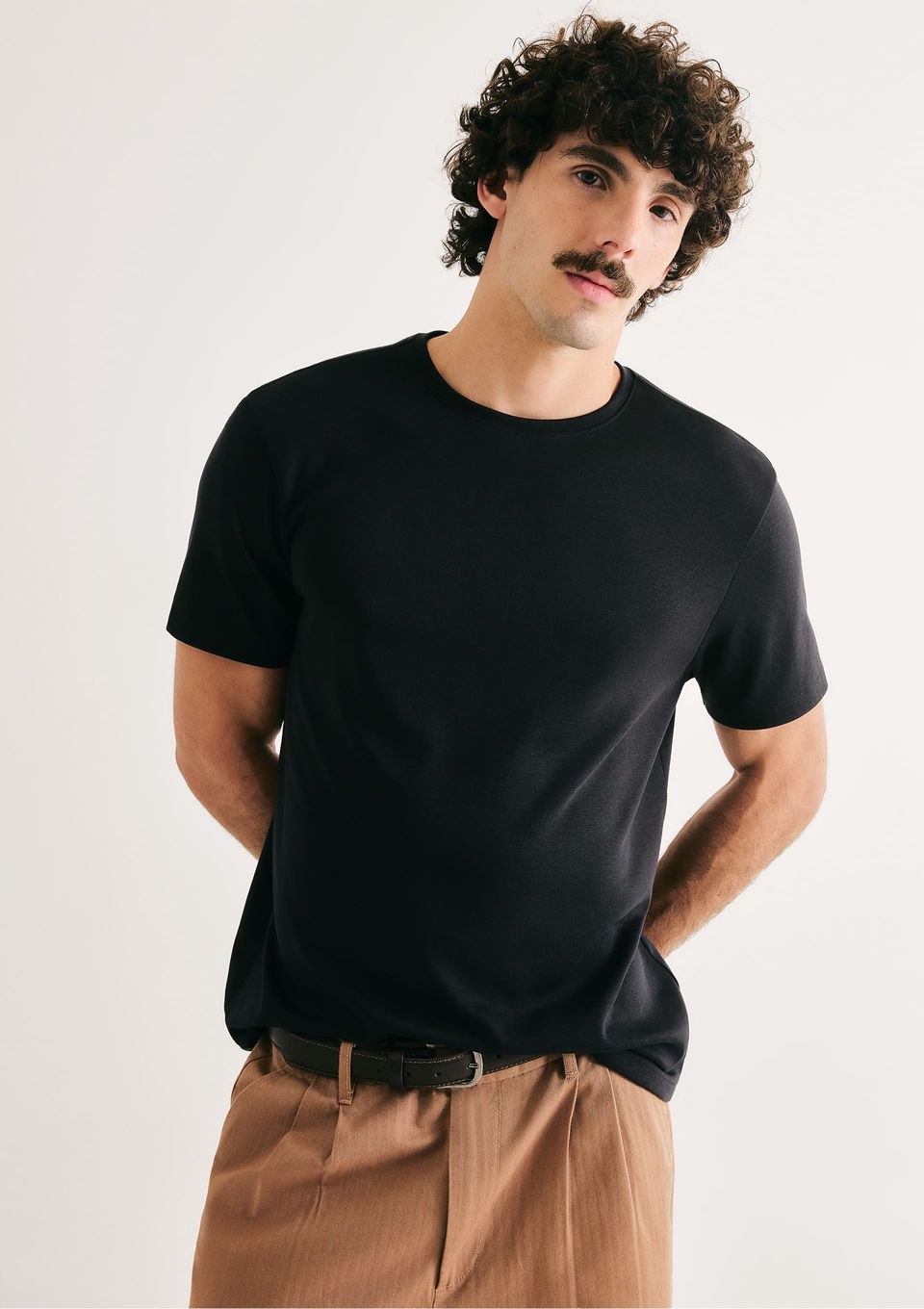 Camiseta Masculina Manga Curta Super Cotton Pima - Preto