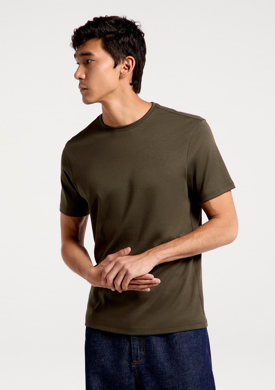 Camiseta Masculina Manga Curta Super Cotton Pima - Verde