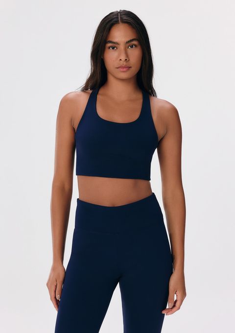 Top Esportivo Feminino Hero com Fio Lycra® - Azul — Hering