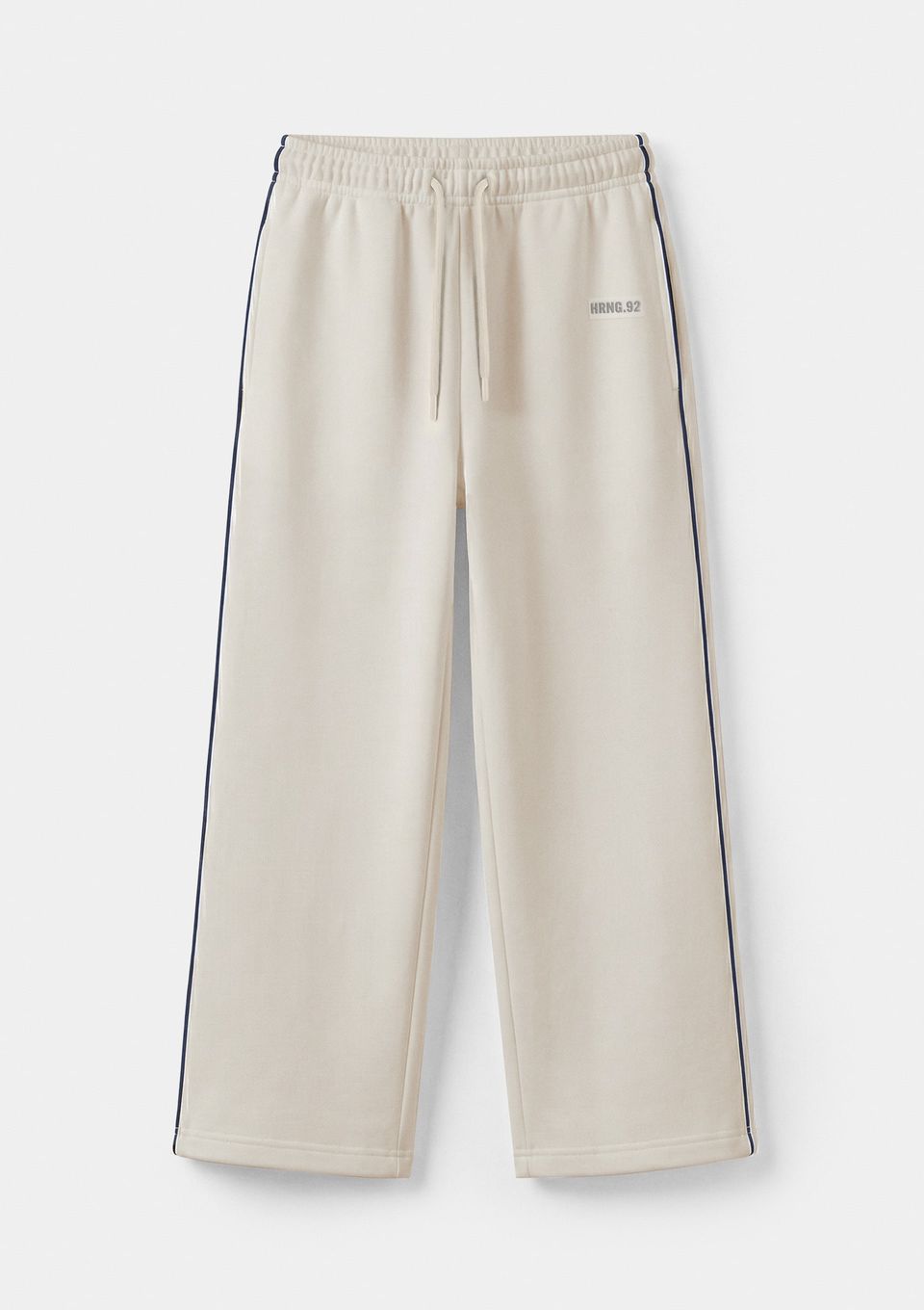 Calça Infantil Menina Reta com Friso Lateral - Off White