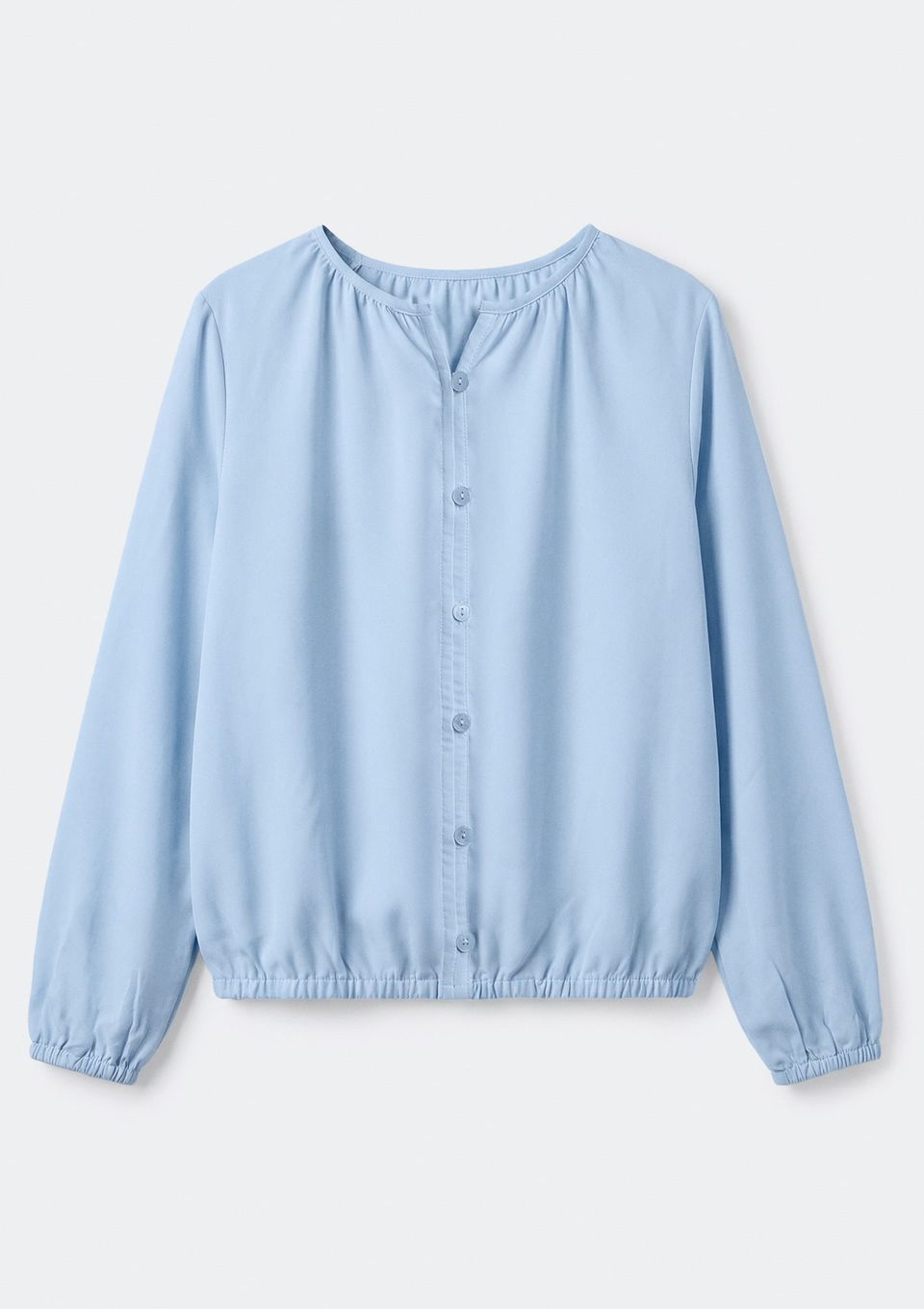 Blusa Bata Infantil Menina Manga Longa - Azul