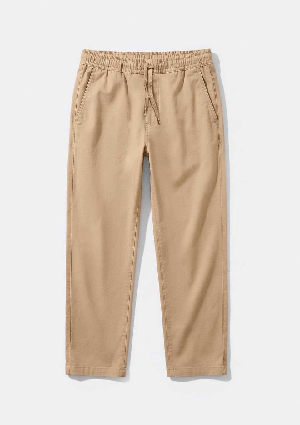 Calça Infantil Menino Reta em Peach Touch - Bege