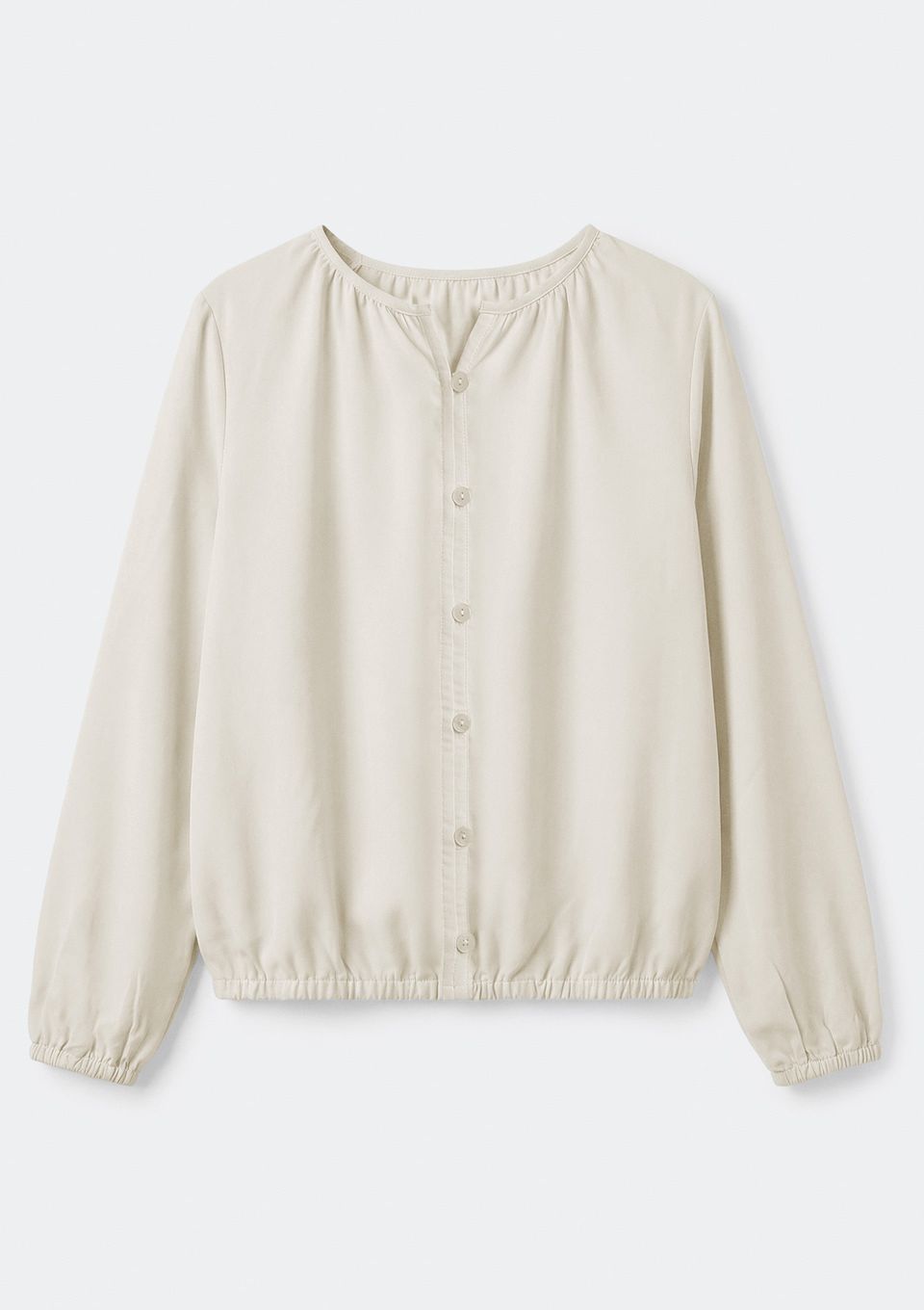 Blusa Bata Infantil Menina Manga Longa - Off White