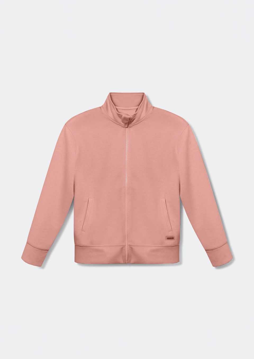 Jaqueta Infantil Menina Gola Alta com Elastano - Rosa