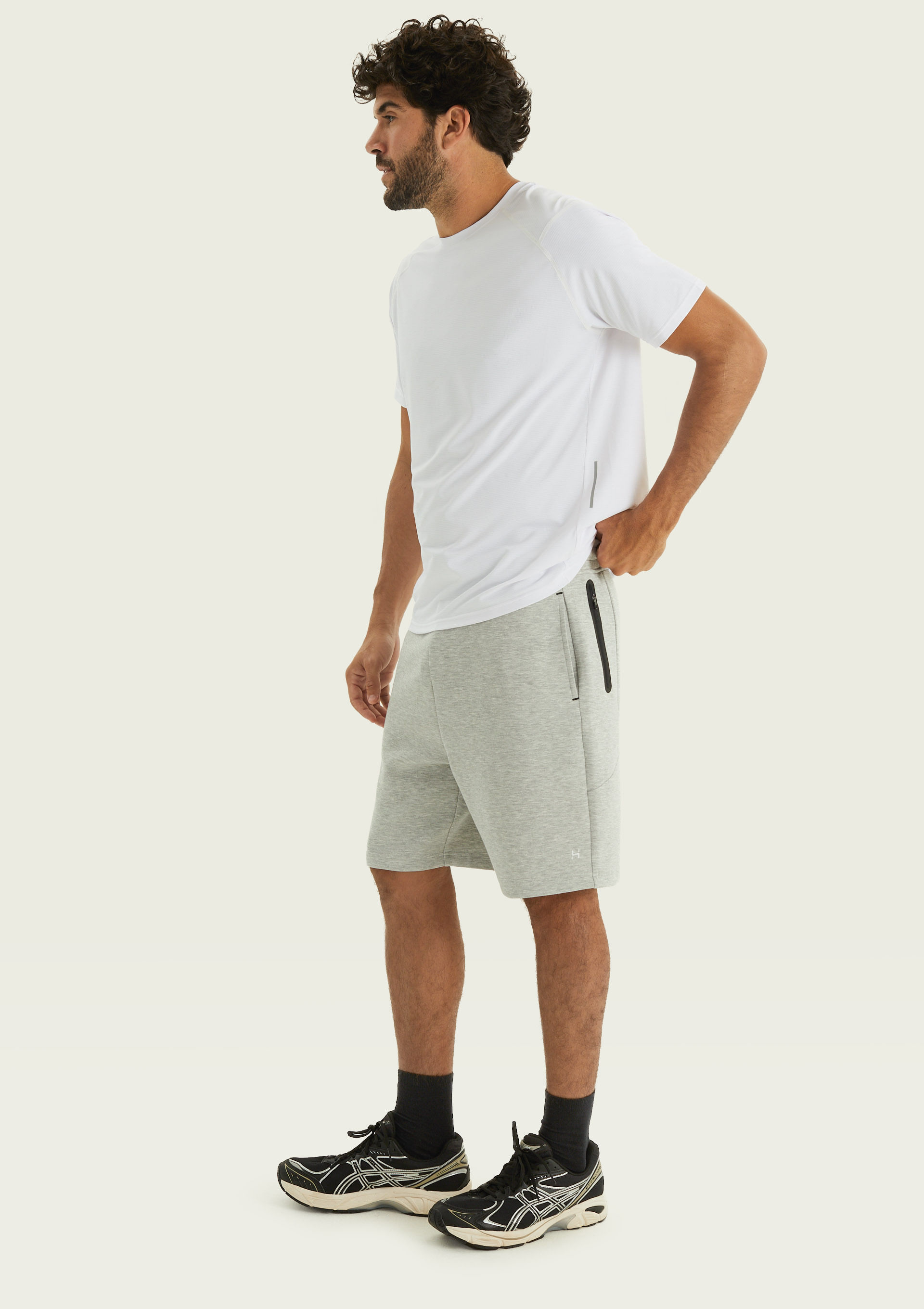 Bermuda Esportiva Masculina Em Modal - Cinza