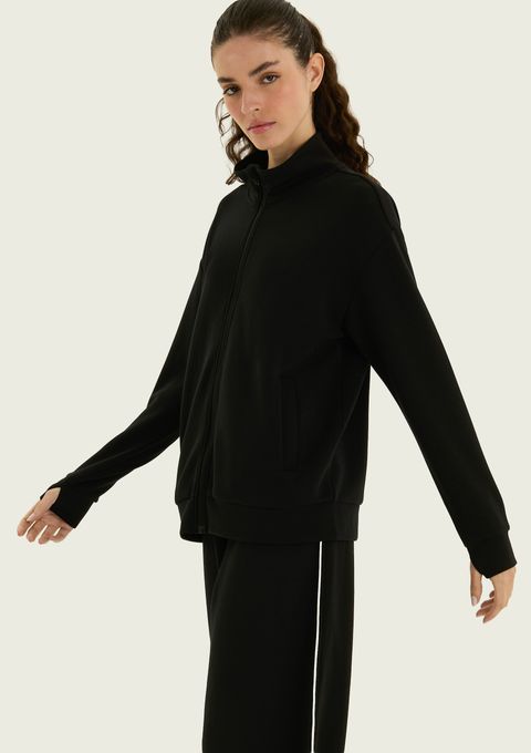 Jaqueta Esportiva Feminina em Malha Modal - Preto — Hering