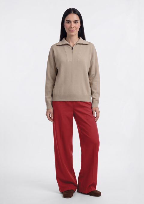 Calça Feminina Cintura Média Reta - Vermelho — Hering