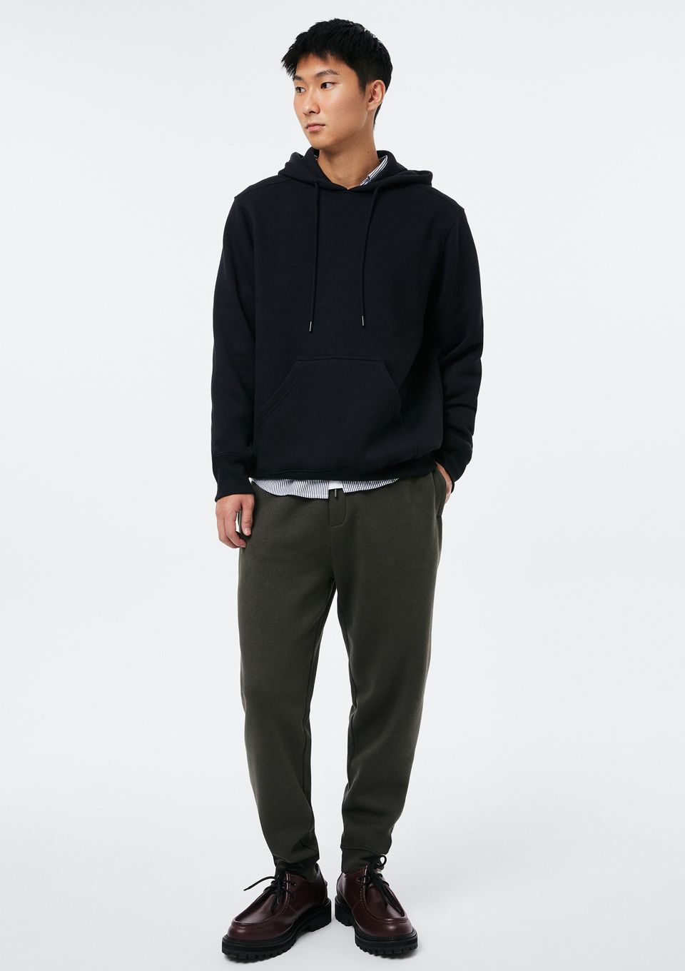 Calça Básica Masculina Jogger em Moletom Peluciado - Verde
