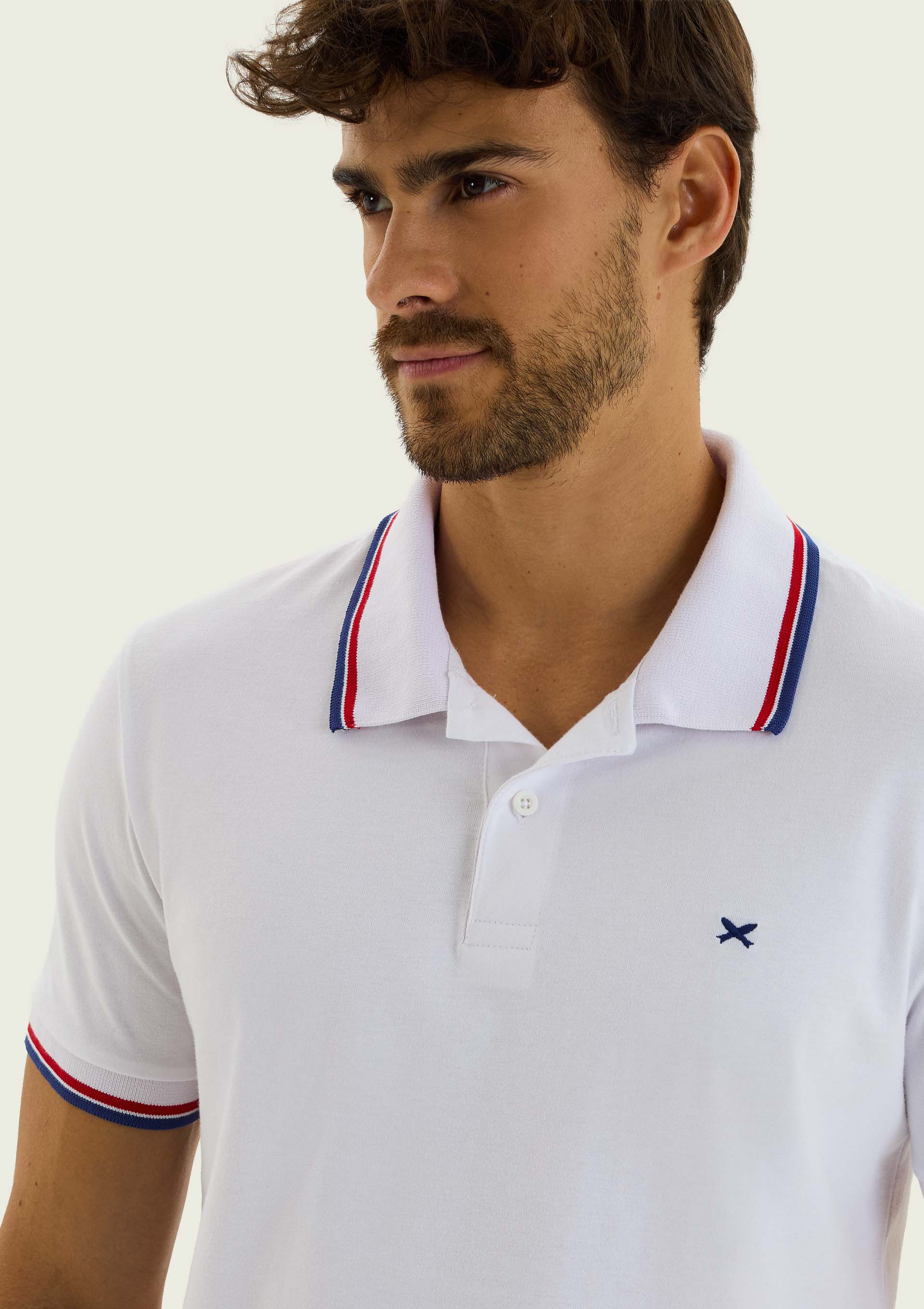 Camisa Polo Masculina Encorpada - Branco