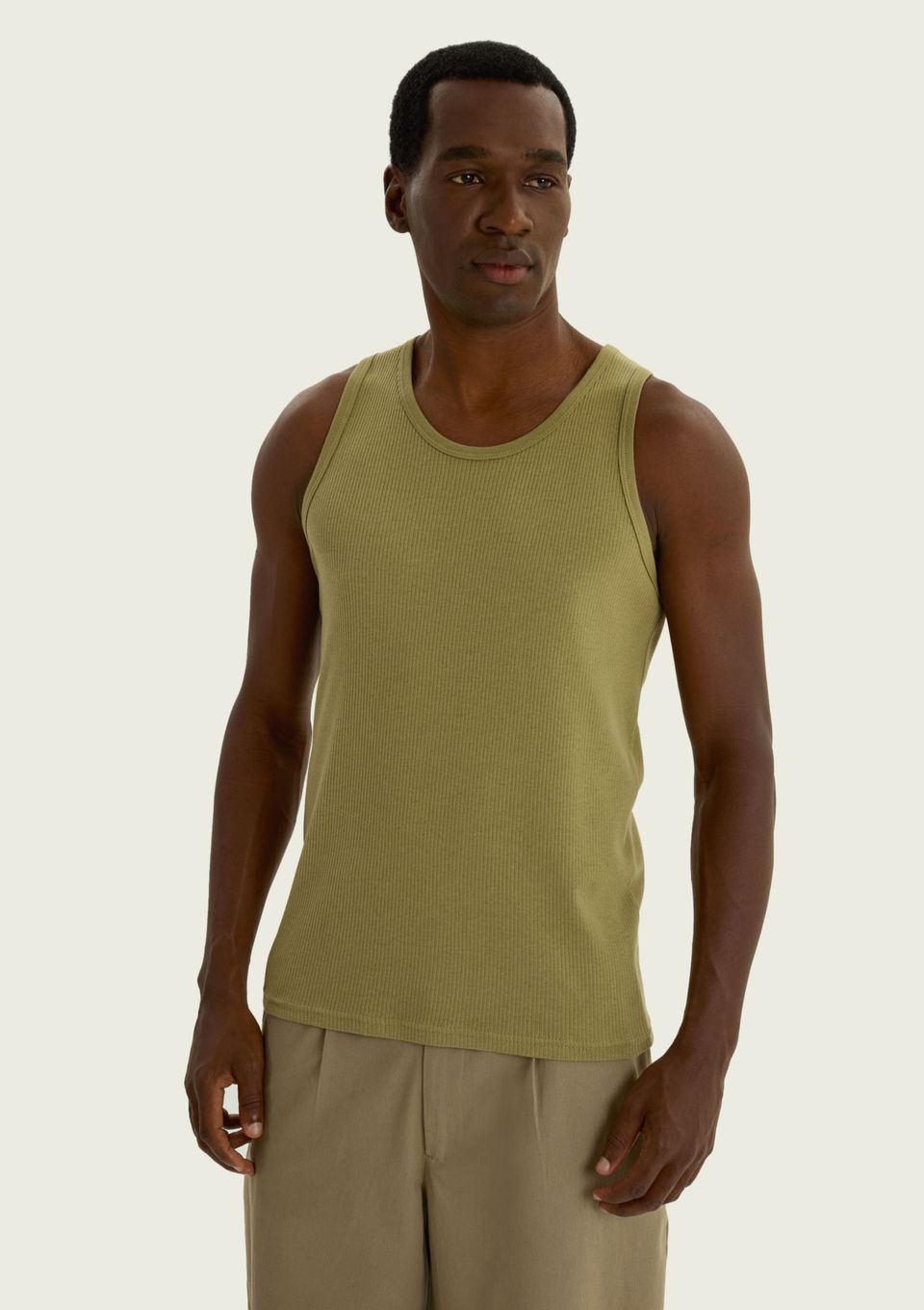 Regata Básica Masculina Slim em Ribana - Verde