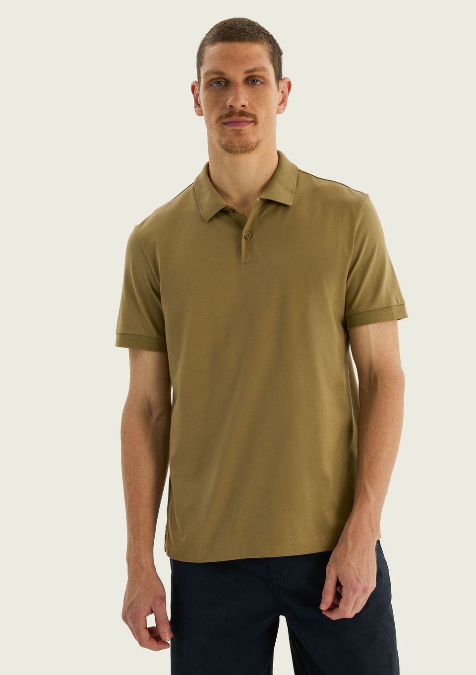 Camisa Polo Básica Masculina Manga Curta Pima - Verde