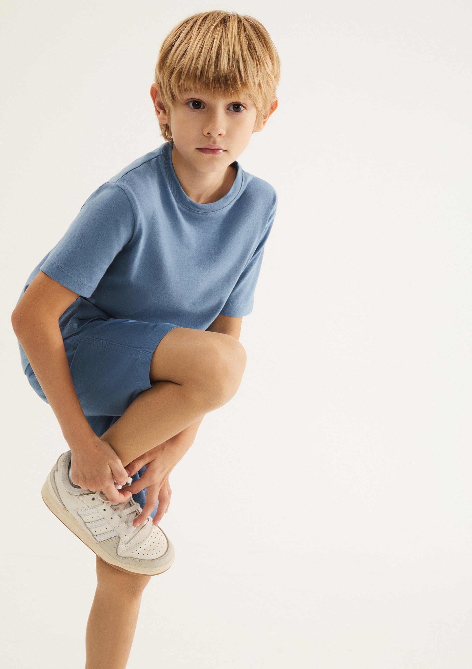 Camiseta Básica Infantil Menino Manga Curta Slim - Azul — Hering