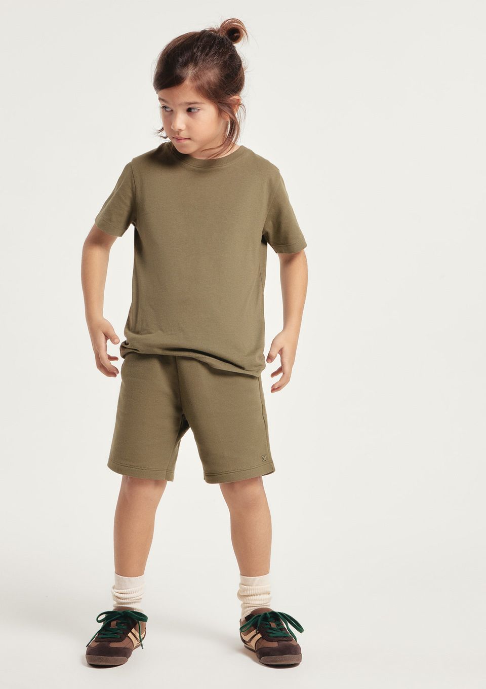 Camiseta Básica Infantil Menino Manga Curta Slim - Verde