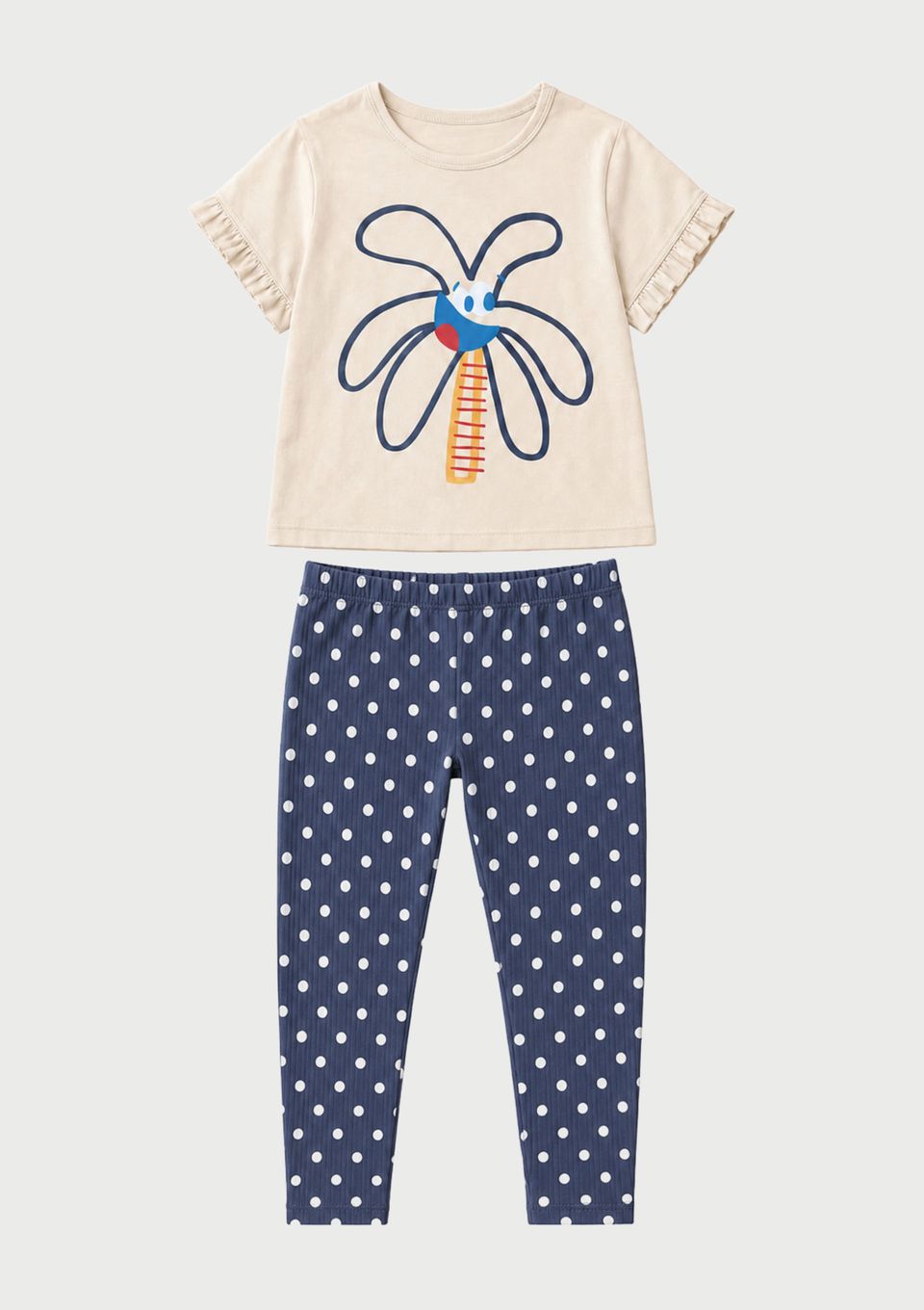 Conjunto Longo Infantil Menina Toddler Estampado - Azul