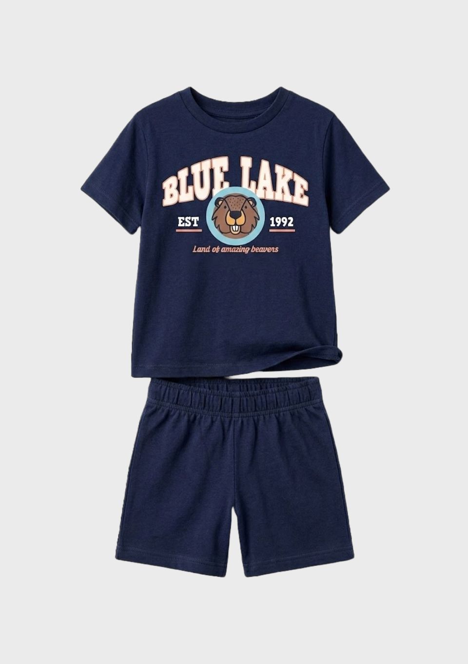 Conjunto Curto Infantil Menino Toddler - Azul