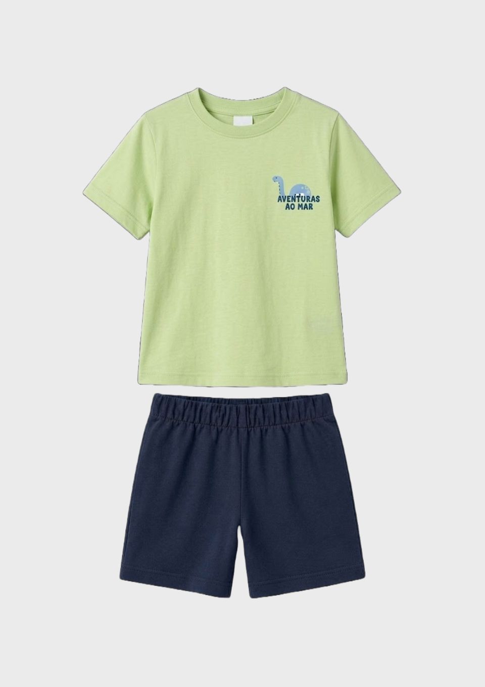 Conjunto Curto Infantil Menino Toddler Estampa Costas - Verde