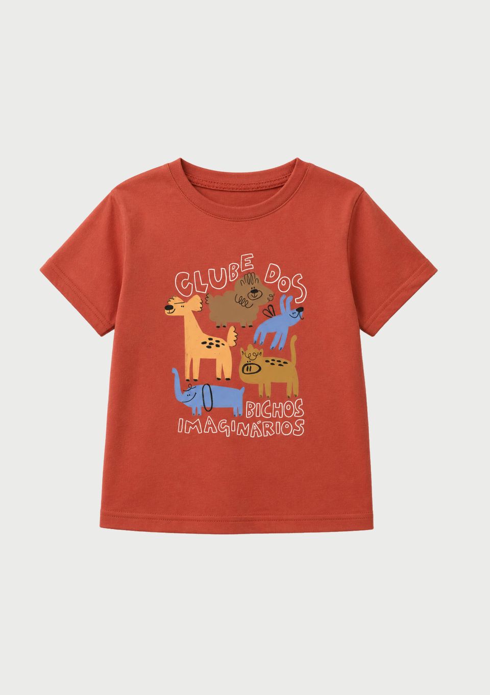 Camiseta Infantil Menino Toddler com Estampa - Laranja