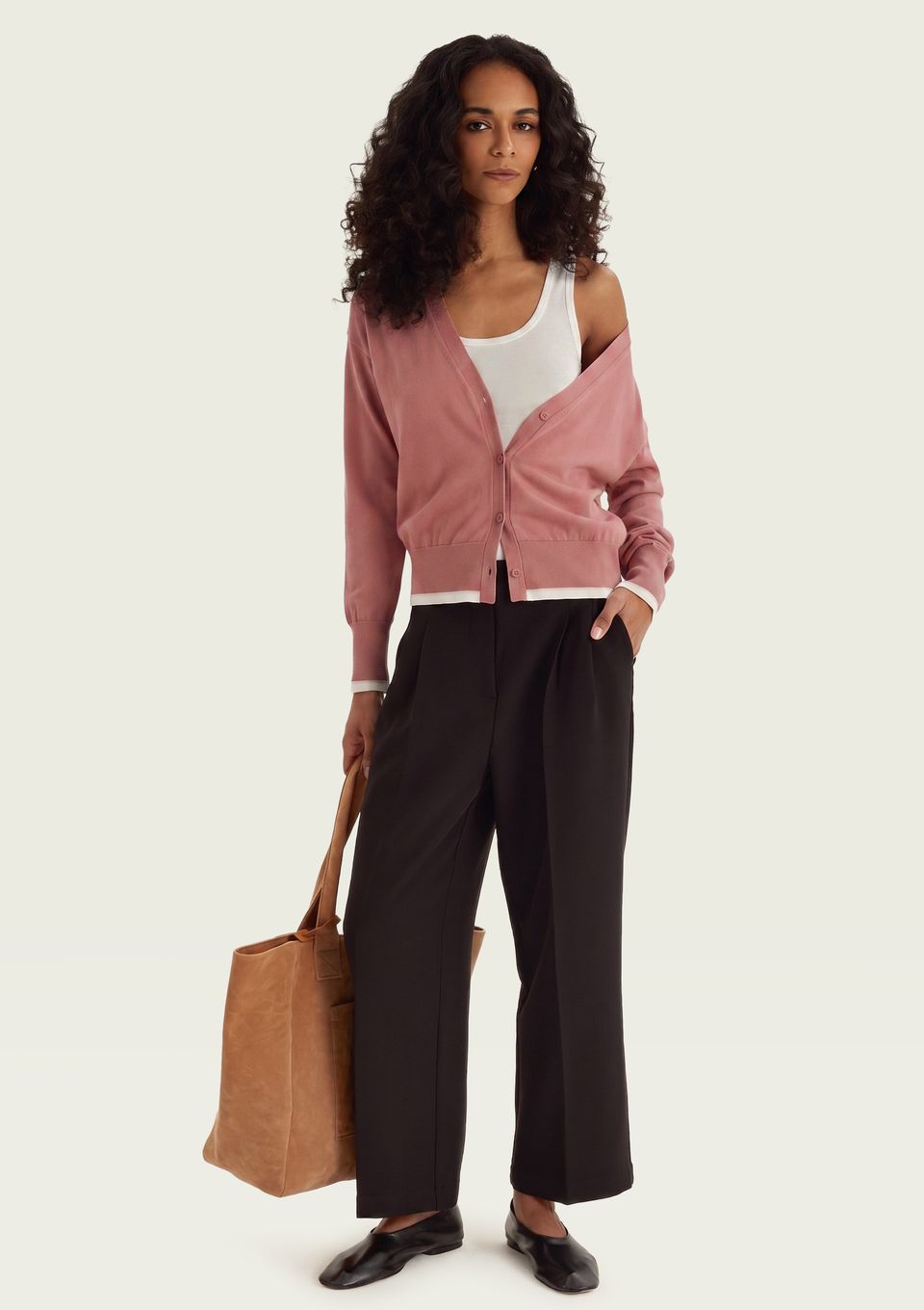 Cardigan Feminino em Tricô - Rosa