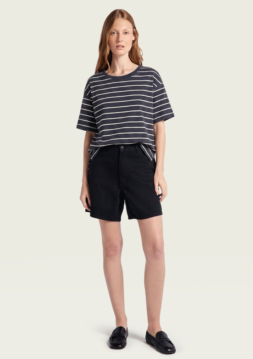 Blusa Feminina em Malha Listrada - Azul