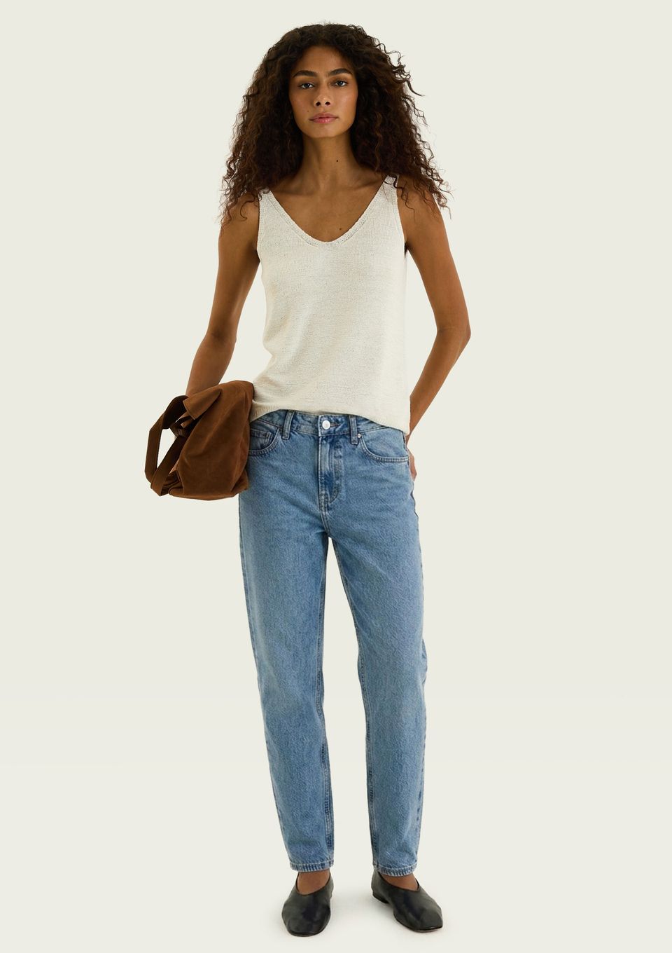 Calça Jeans Feminina Reta Cintura Baixa - Azul