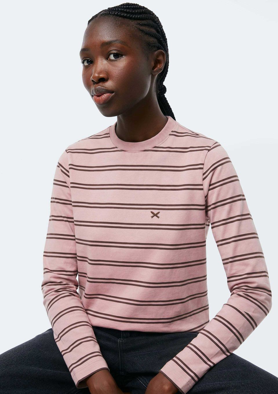 Blusa Feminina Manga Longa Listrada - Rosa