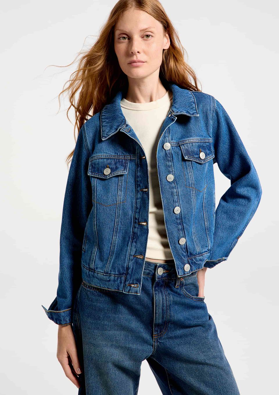 Jaqueta Jeans Feminina - Azul