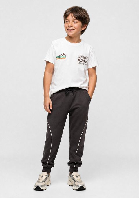 Calça Infantil Menino Jogger em Moletom - Cinza — Hering