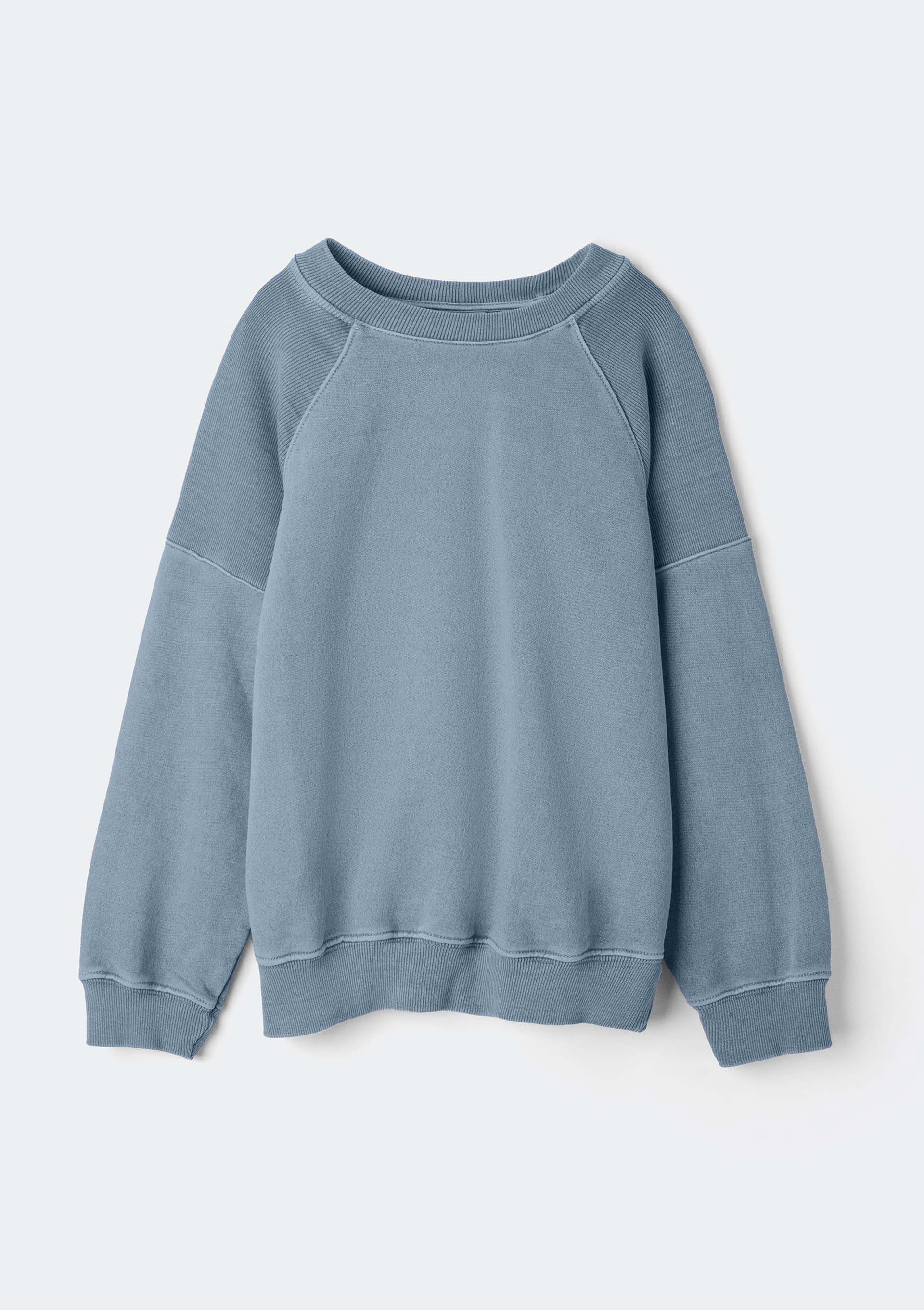 Blusão Infantil Menina Oversized em Moletom Estonado - Azul — Hering