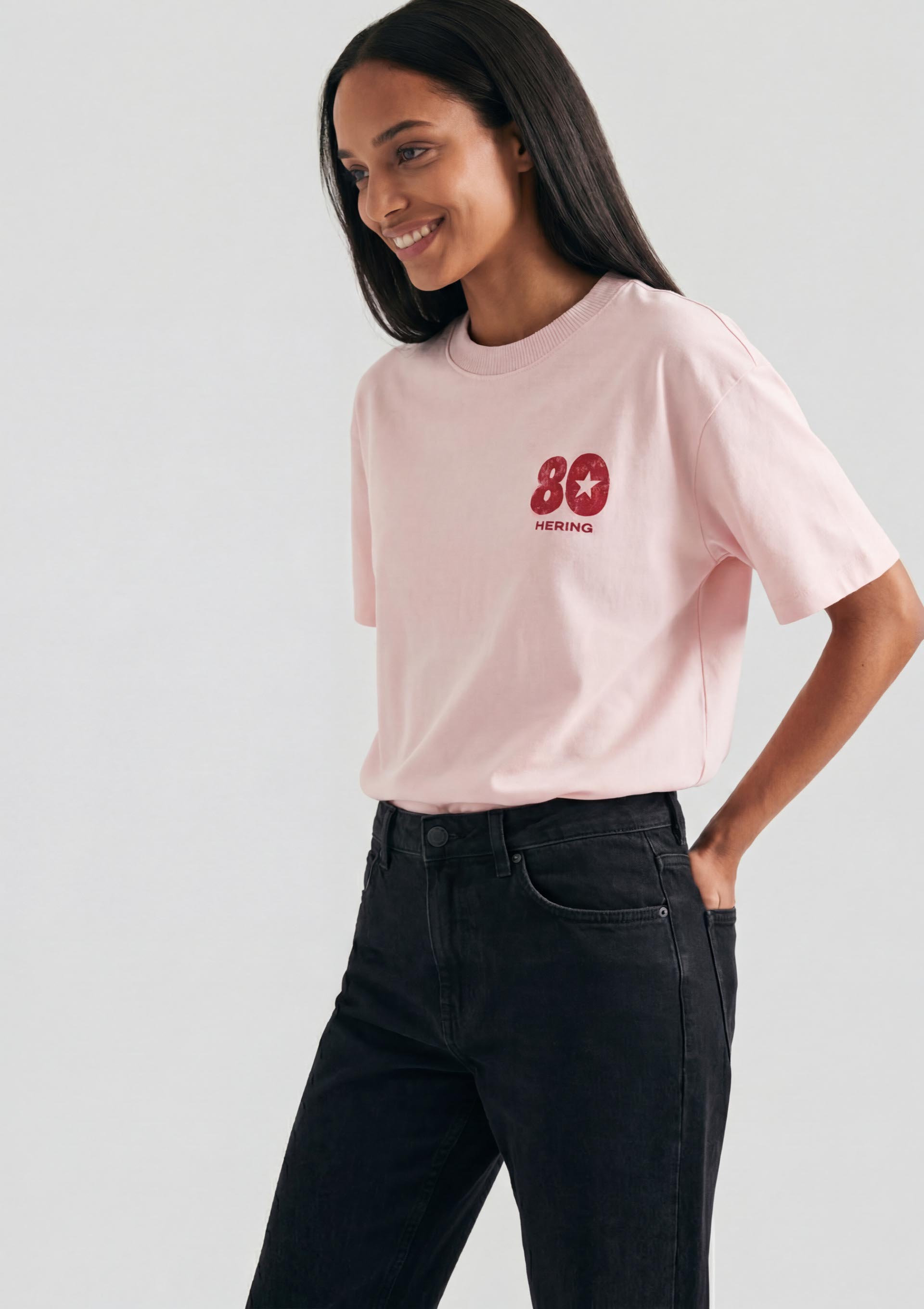 Blusa Feminina Manga Curta Estampada - Rosa — Hering