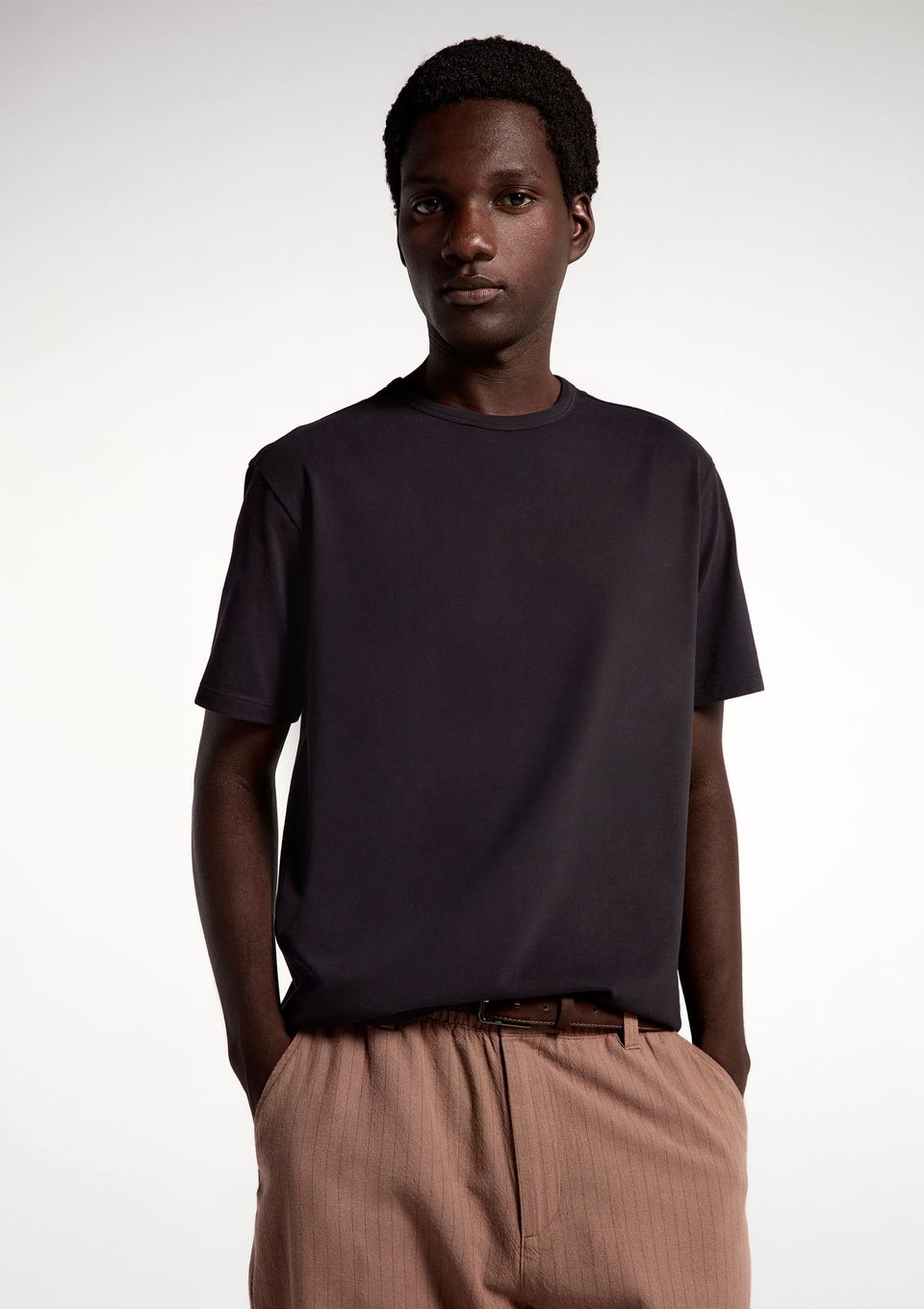 Camiseta Masculina Slim Algodão Peruano Soft Touch - Preto