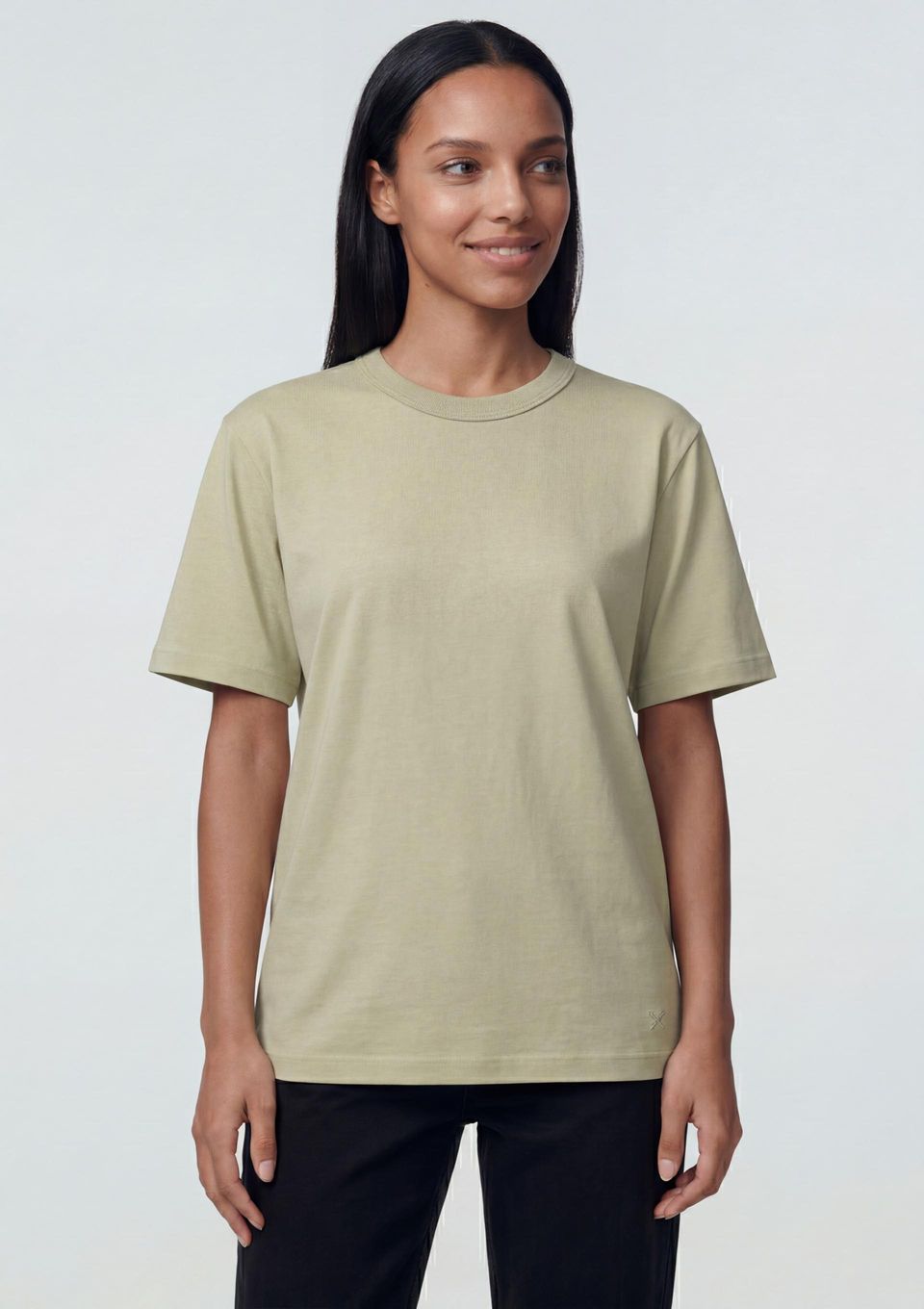 Camiseta Feminina Slim em Algodão - Verde